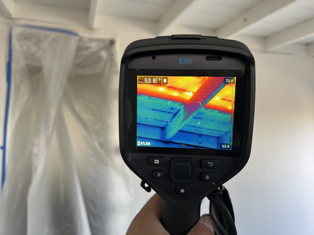 Thermal camera for water damage detection
